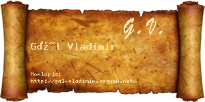 Gál Vladimir névjegykártya